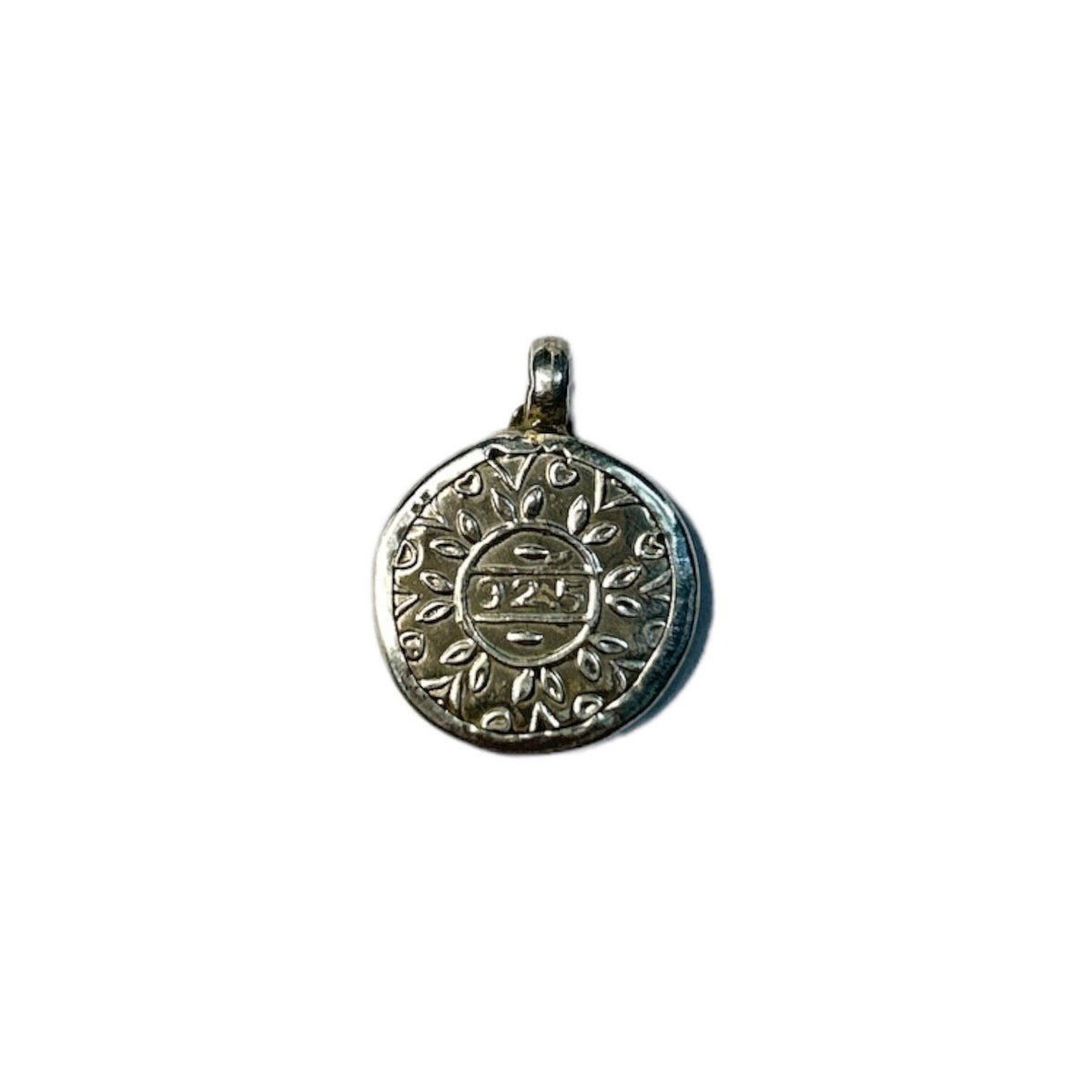 925 Sterling Silver Sun Surya Pendant Necklace, Hand-Painted Glass Art Jewelry, Spiritual Solar Charm Gift