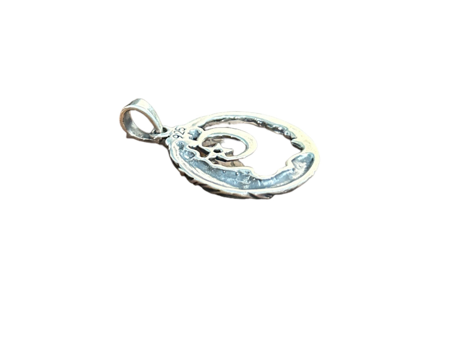 925 Sterling Silver Crescent Moon & Star Pendant Necklace, Handmade Celestial Jewelry, Lunar Nature Charm Gift for Her/His
