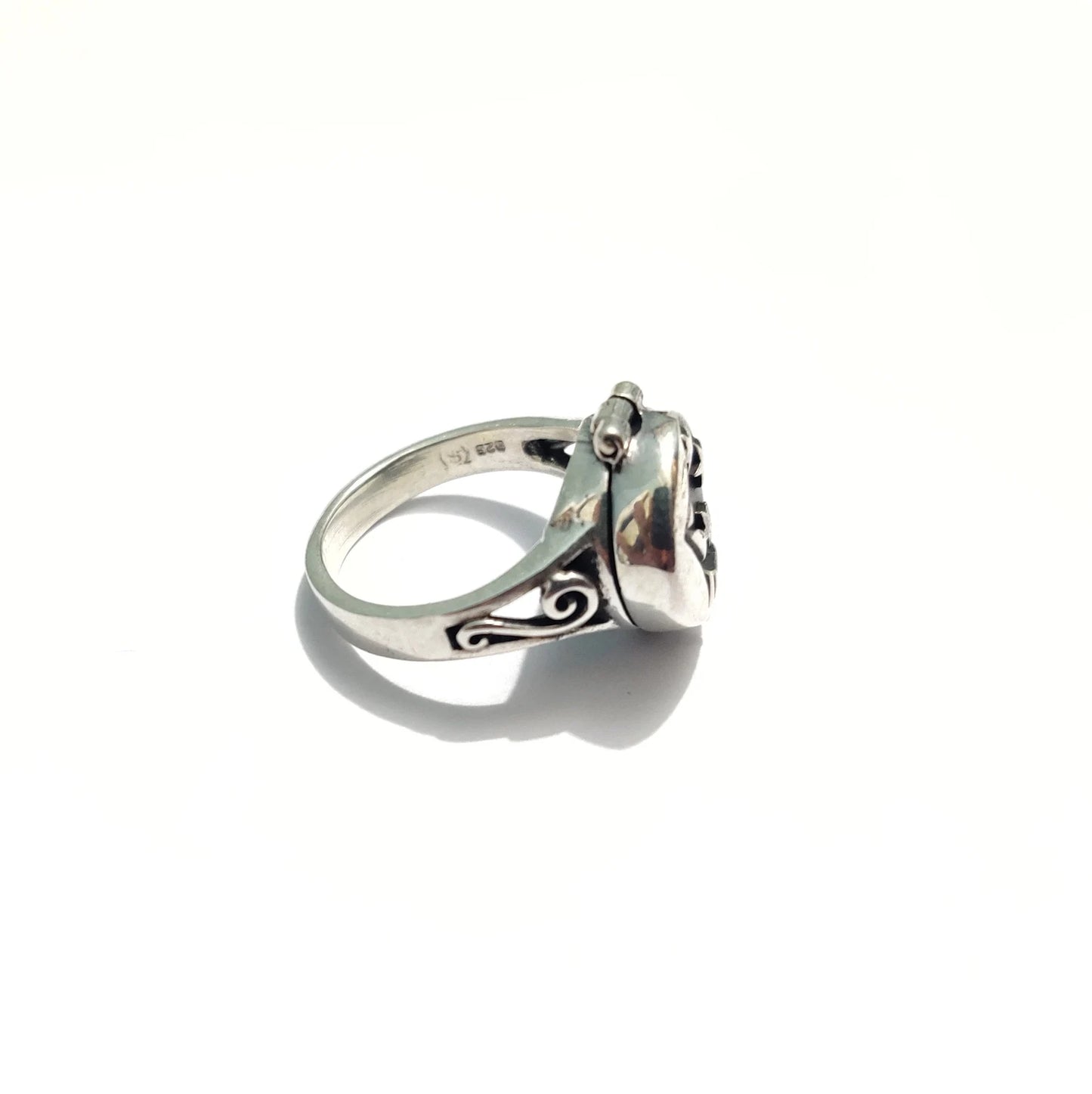 Handmade Sterling Silver Box Ring Silver Rings 925 Sterling Silver Box Ring Handmade Compartment Box Ring