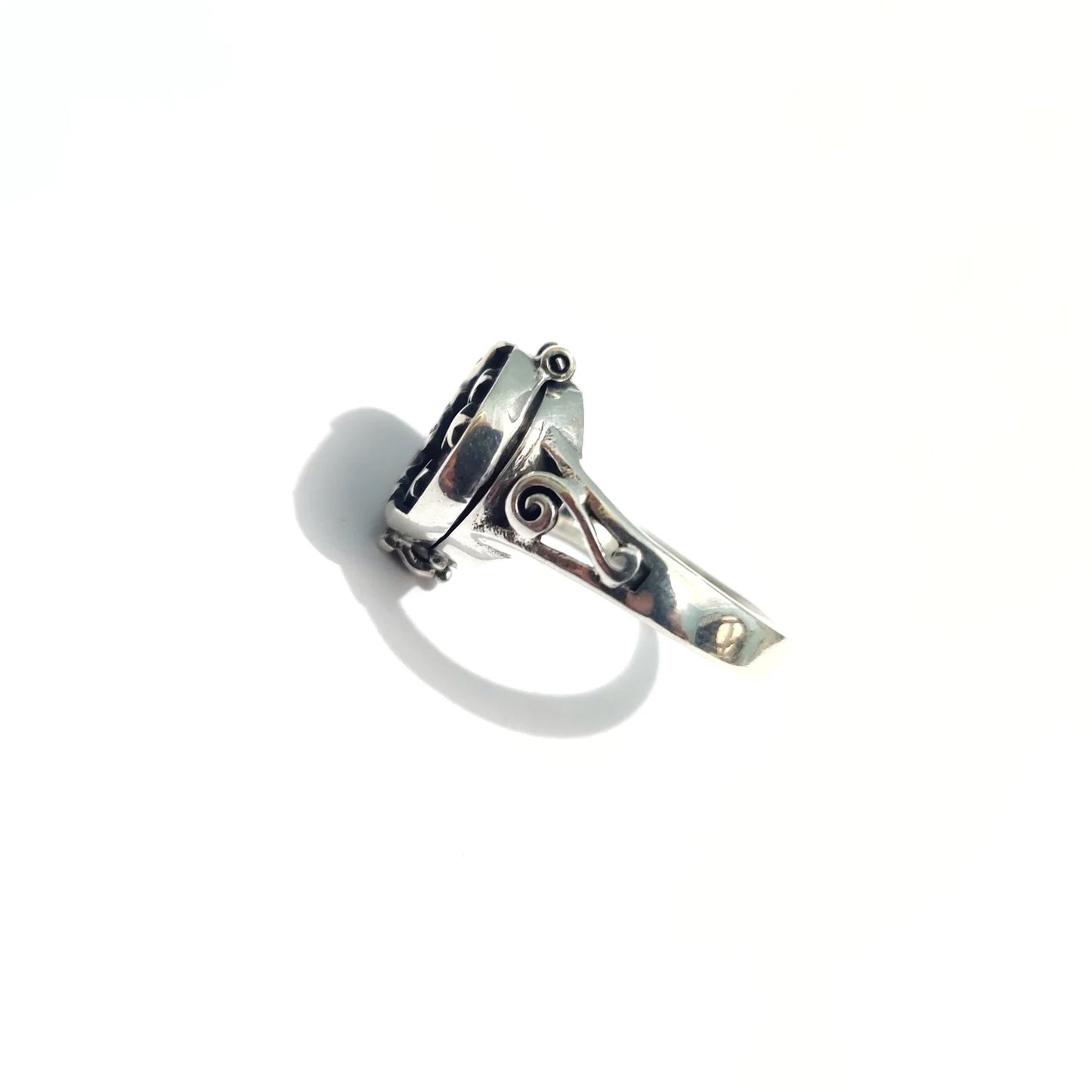 Handmade Sterling Silver Box Ring Silver Rings 925 Sterling Silver Box Ring Handmade Compartment Box Ring
