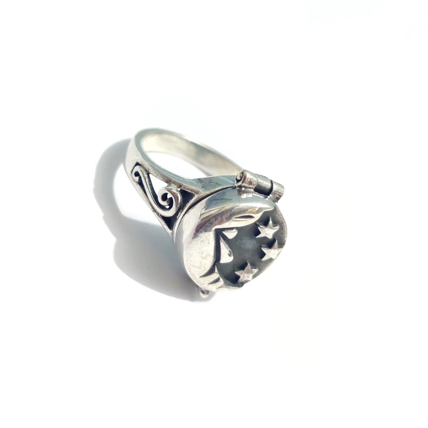 Handmade Sterling Silver Box Ring Silver Rings 925 Sterling Silver Box Ring Handmade Compartment Box Ring