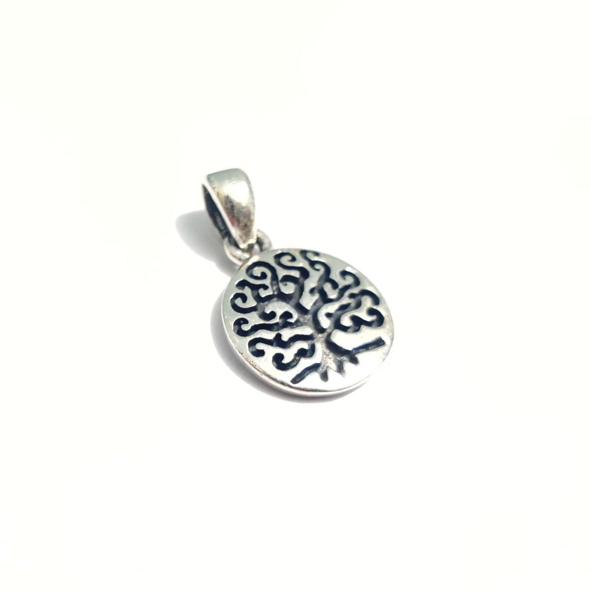Handmade Sterling Silver Tree of Life Pendant Necklace, Symbol of Growth Strength
