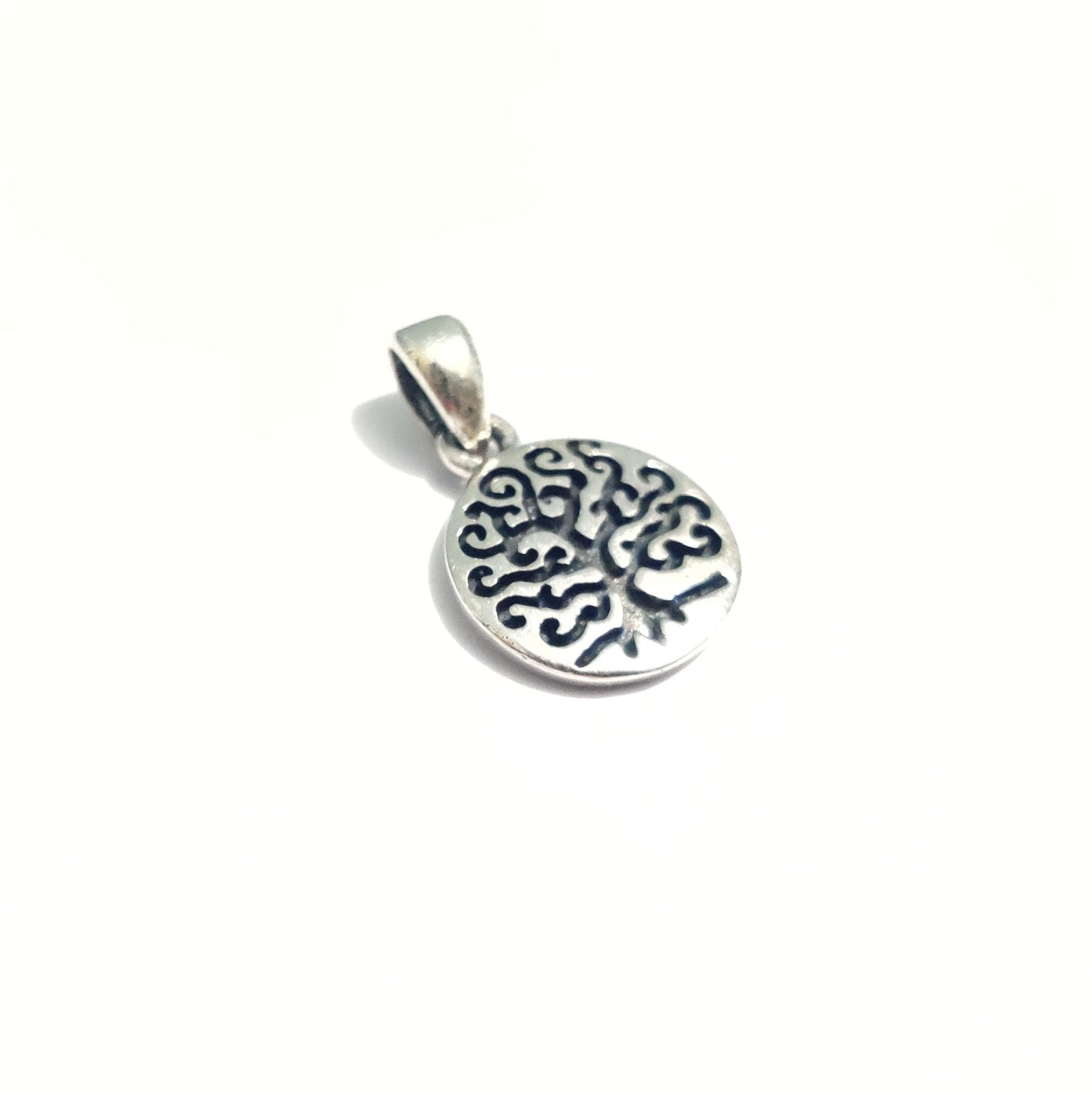 Handmade Sterling Silver Tree of Life Pendant Necklace, Symbol of Growth Strength
