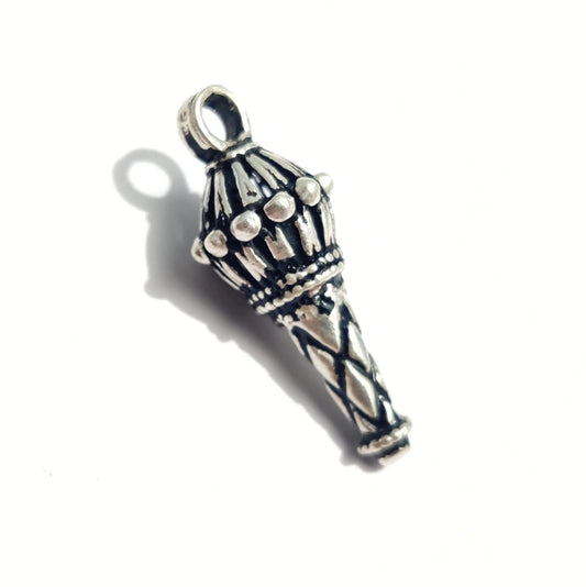 925 Sterling Silver Hanuman Gada Pendant Necklace • Handmade Hindu Spiritual Jewelry • Lord Hanuman Mace Charm • Devotional Gift for Men & Women