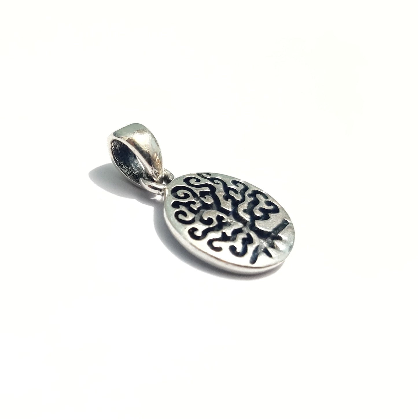 Handmade Sterling Silver Tree of Life Pendant Necklace, Symbol of Growth Strength