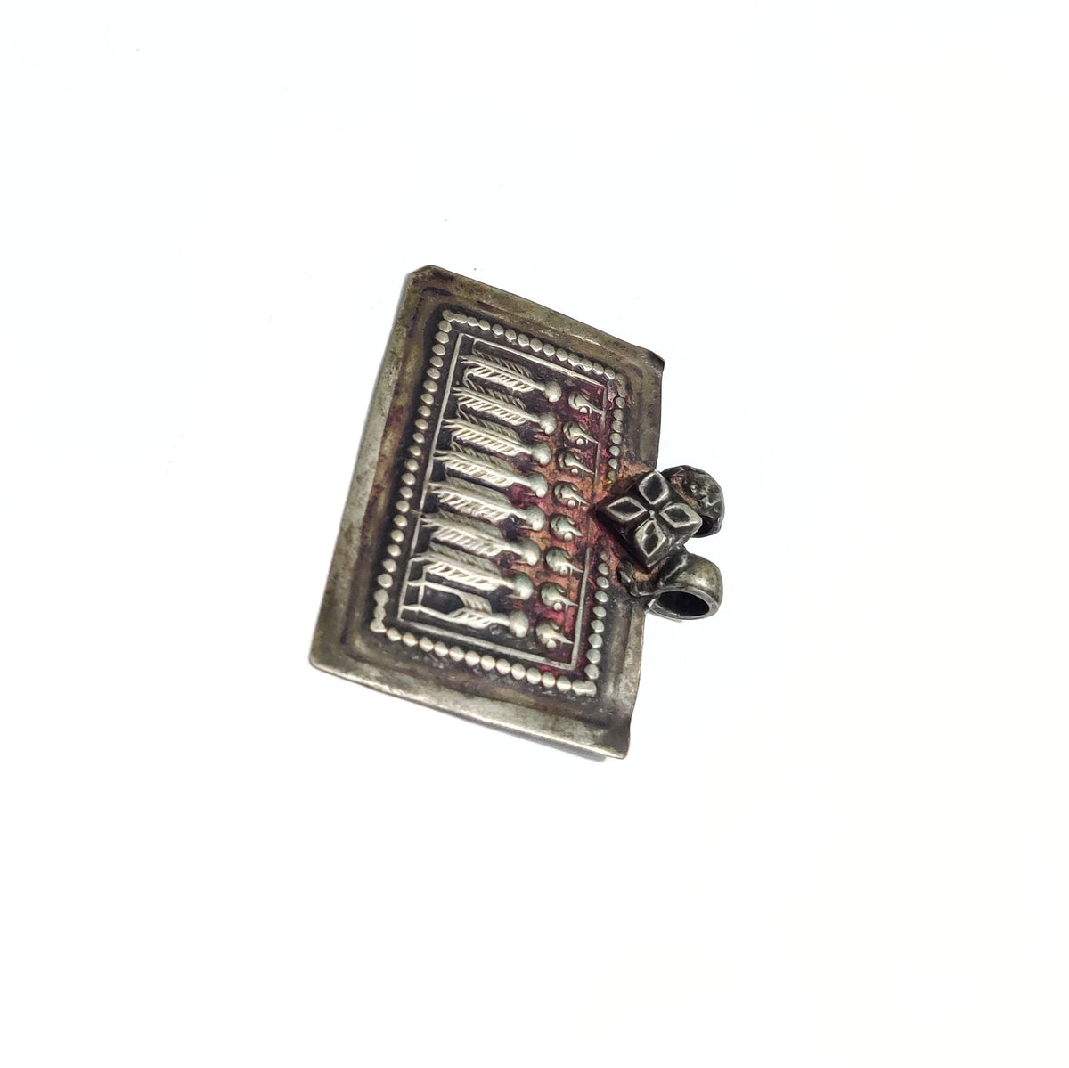 Vintage 1950s Old Silver Seven Sisters Hindu Goddess Pendant, Tribal Jewelry