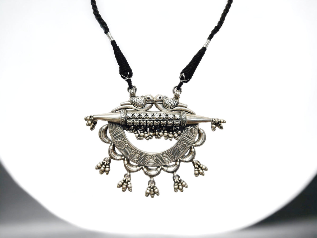 925 Sterling Silver choker Necklace, Antique Look Adjustable length