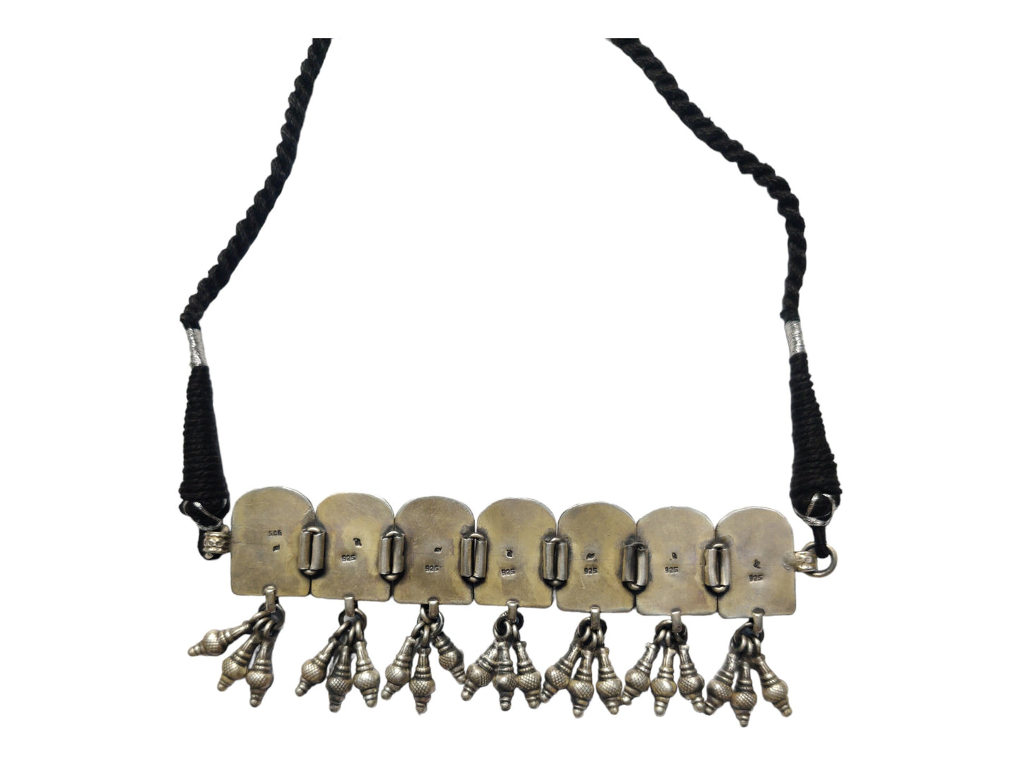 Pure Silver Ganesha Choker Necklace with adjustable length