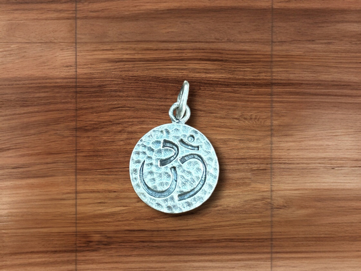Handmade 925 Sterling Silver Om Pendant Necklace, Spiritual Yoga Jewelry Gift