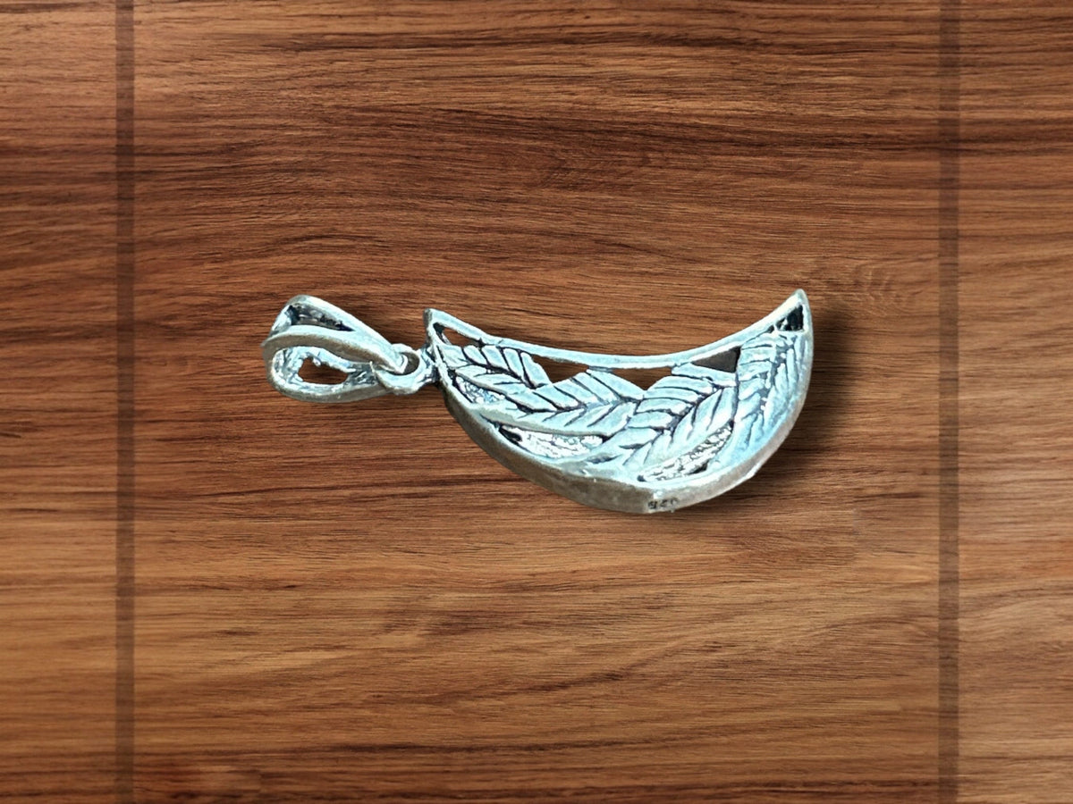 925 Sterling Silver Crescent Moon Pendant Necklace, Handmade Celestial Jewelry, Lunar Symbol Gift