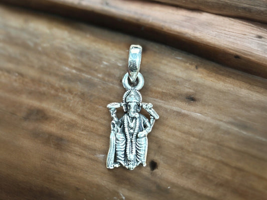 925 Sterling Silver Ganesha Pendant Necklace • Detailed Ganpati Charm Jewelry • Hindu God Spiritual Gift • For Men & Women