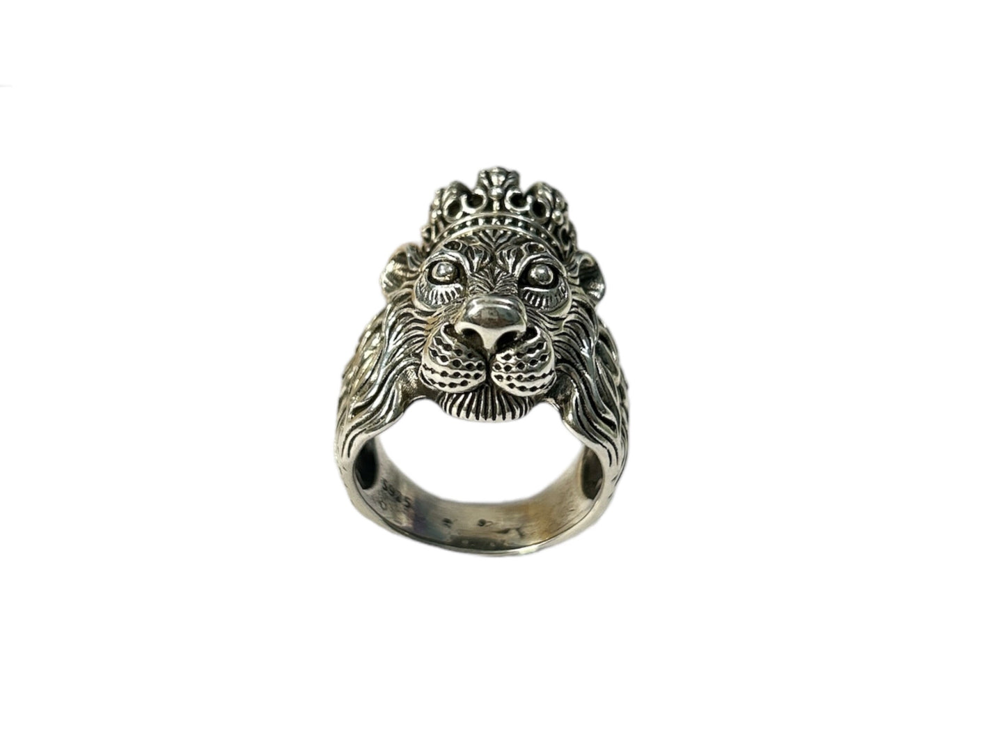 925 Sterling Silver Lion Ring, US Size 10.5, Bold Mens Statement Ring Gift