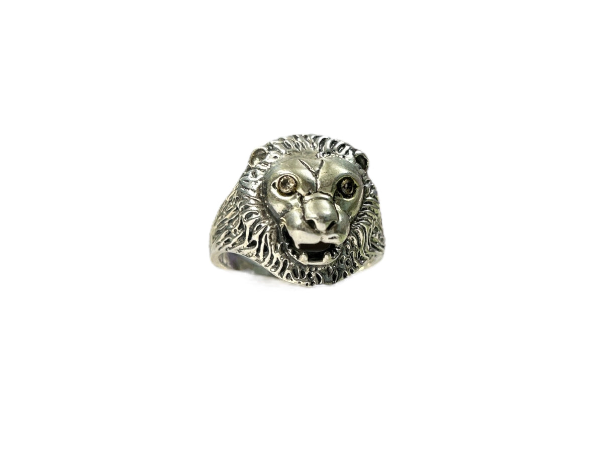 925 Sterling Silver Lion Ring, US Size 11 Mens Bold Statement Ring Gift