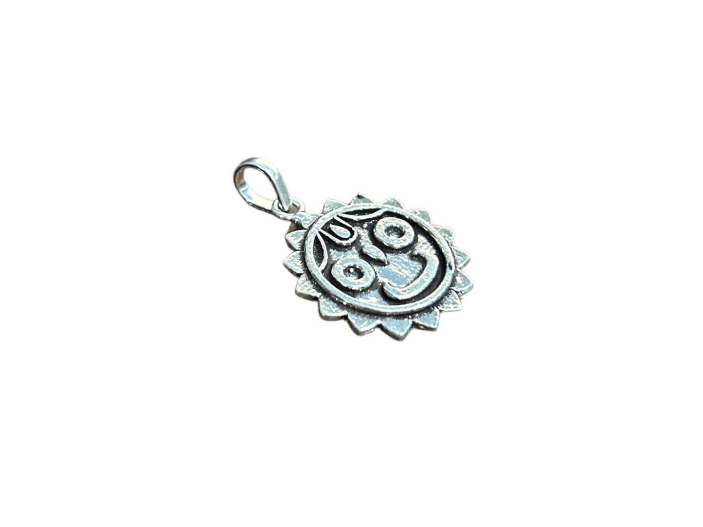 925 Sterling Silver Lord Jagannath Pendant Necklace, Hindu Vishnu Krishna Avatar Jewelry, Spiritual Devotion Gift