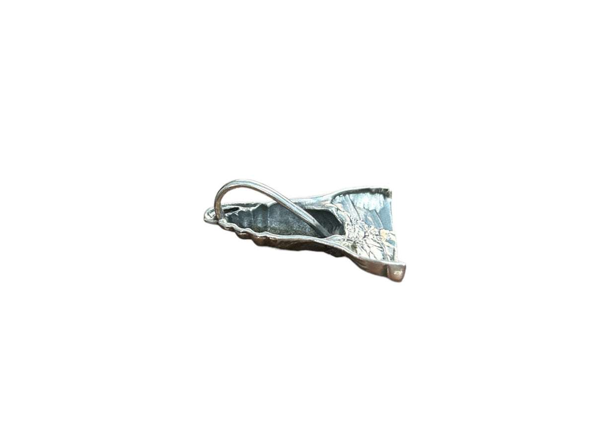 Sterling silver Shiva pendant necklace, handmade, oxidized detail
