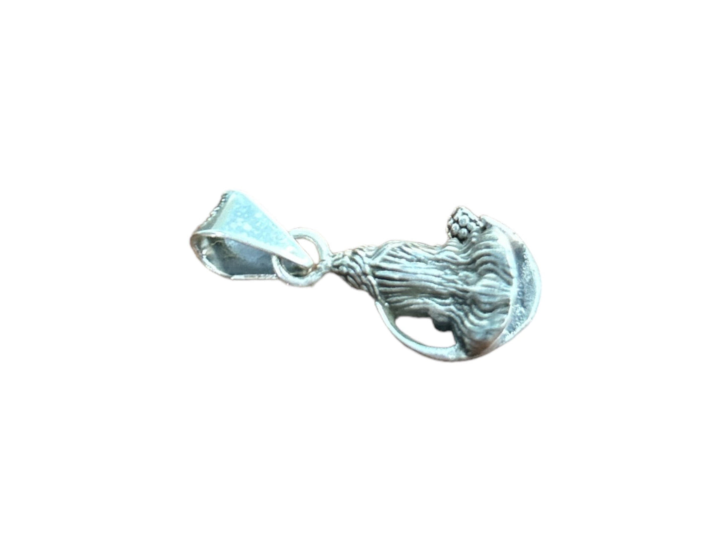 Sterling Silver Lord Shiva Pendant Necklace, handmade Hindu charm