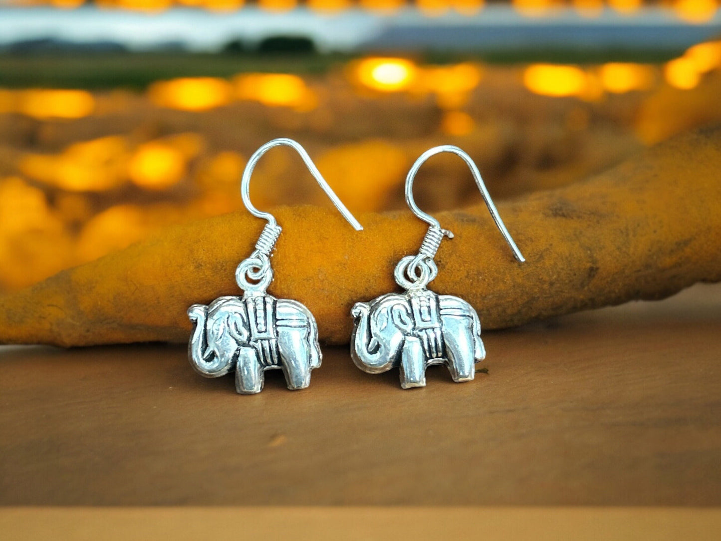 925 Sterling Silver Elephant Earrings, Elephant Charm Dangle Earrings, Elephant Charm, Elephant Pendant, Simple Earrings, Gifts for her
