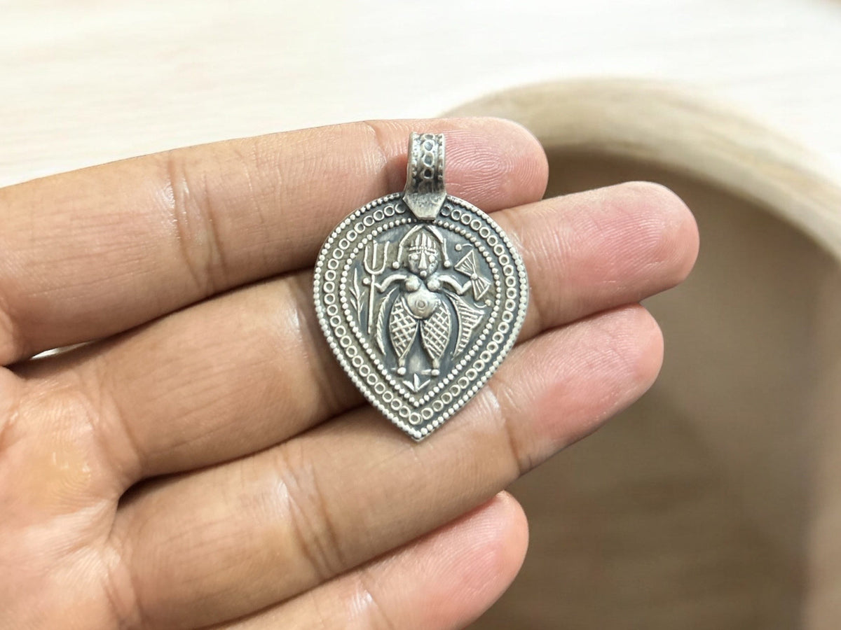 925 Sterling Silver Shiva Pendant  Oxidized Vintage Lord Shiva Charm  Hindu Spiritual Jewelry  Trishula Damaru Amulet  Spiritual Gift