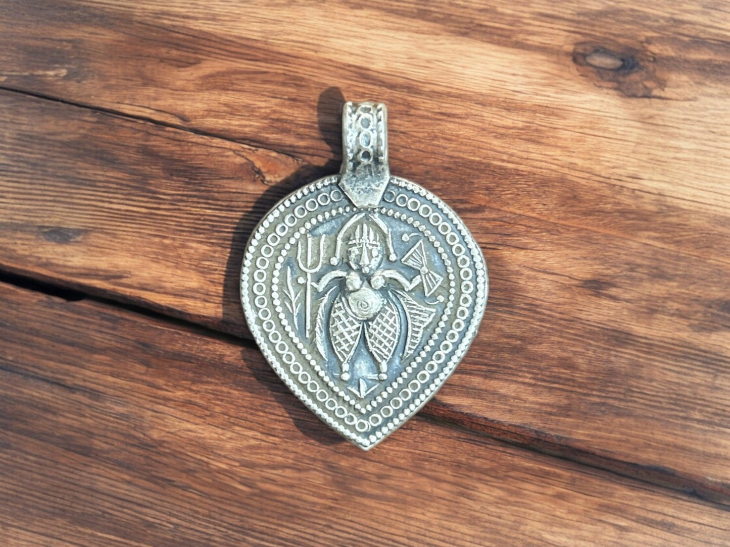 925 Sterling Silver Shiva Pendant  Oxidized Vintage Lord Shiva Charm  Hindu Spiritual Jewelry  Trishula Damaru Amulet  Spiritual Gift