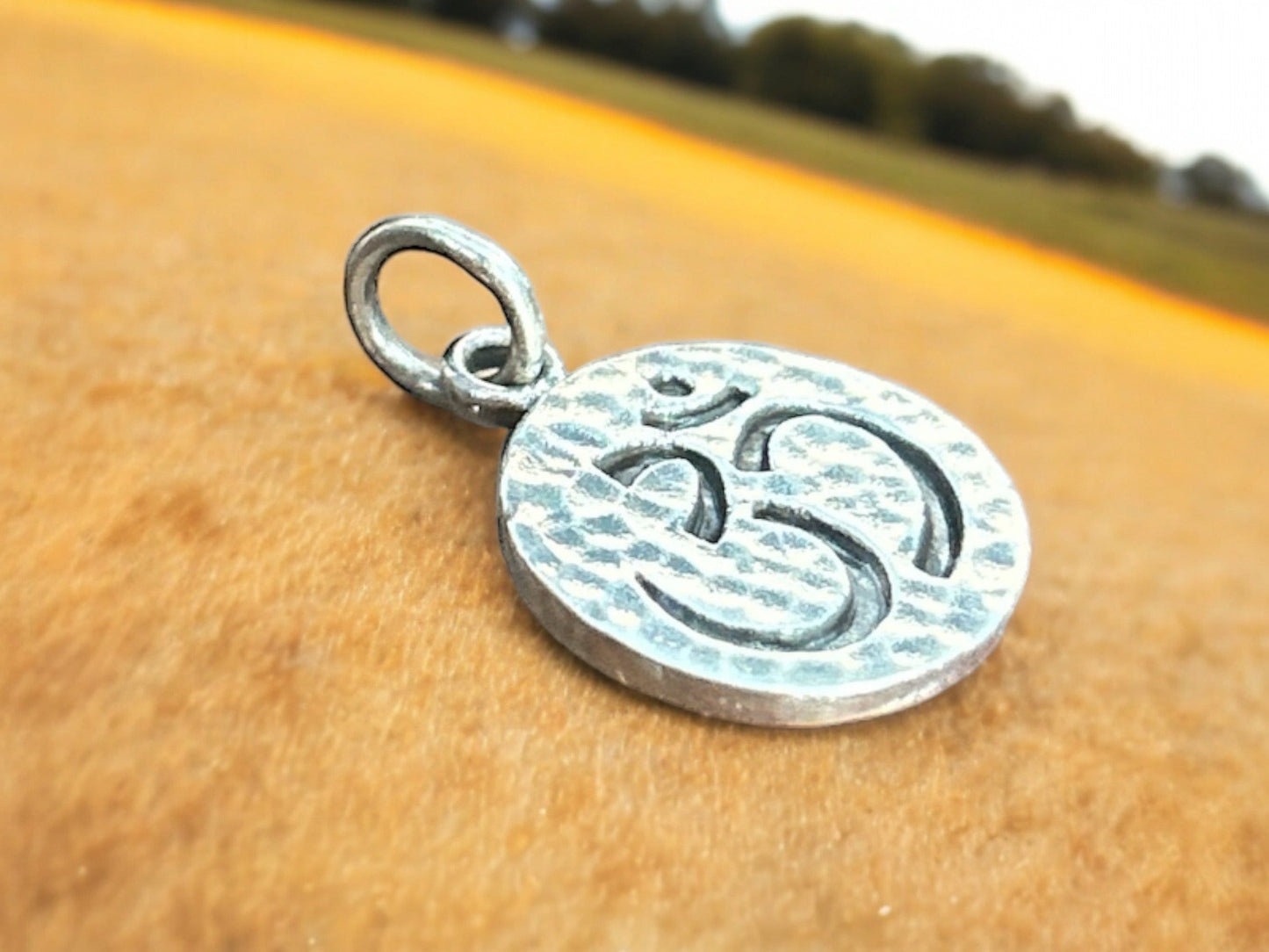 Handmade 925 Sterling Silver Om Pendant Necklace, Spiritual Yoga Jewelry Gift