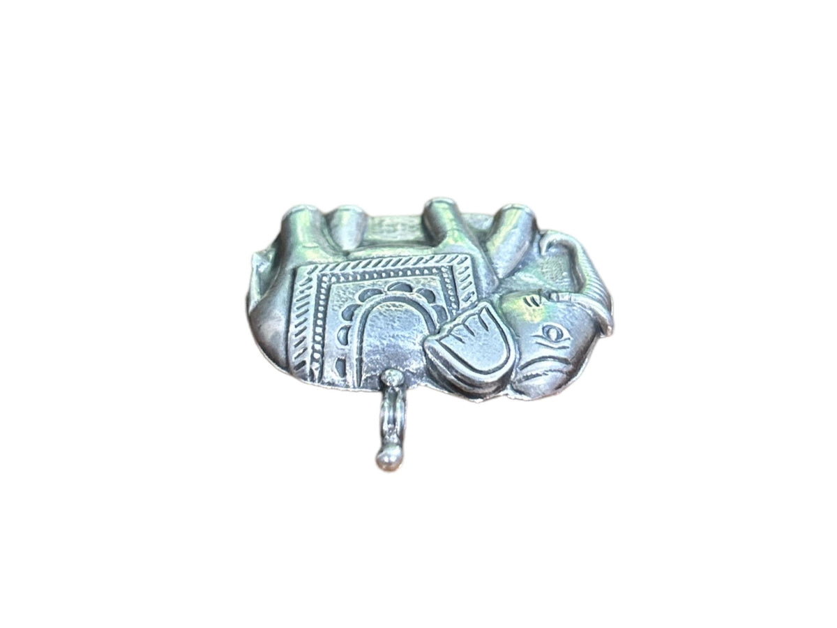 925 Sterling Silver Elephant Pendant  Oxidized Handcrafted Tribal Elephant  Boho Ethnic Statement Jewelry  Lucky Charm  Gift For Her SR4