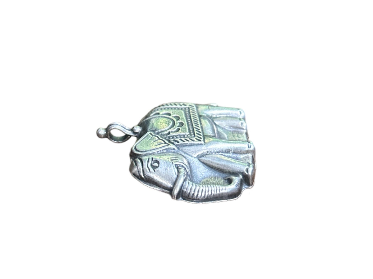 925 Sterling Silver Elephant Pendant  Oxidized Handcrafted Tribal Elephant  Boho Ethnic Statement Jewelry  Lucky Charm  Gift For Her SR4