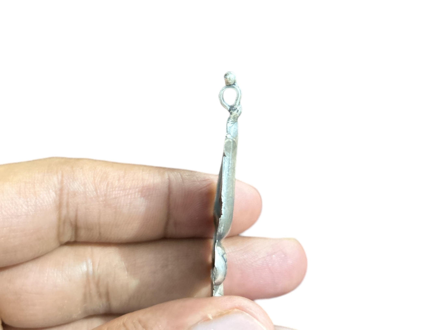 925 Sterling Silver Trishula Pendant  Oxidized Shiva Trident Damaru Charm  Hindu Spiritual Jewelry  Lord Shiva Amulet  SR10