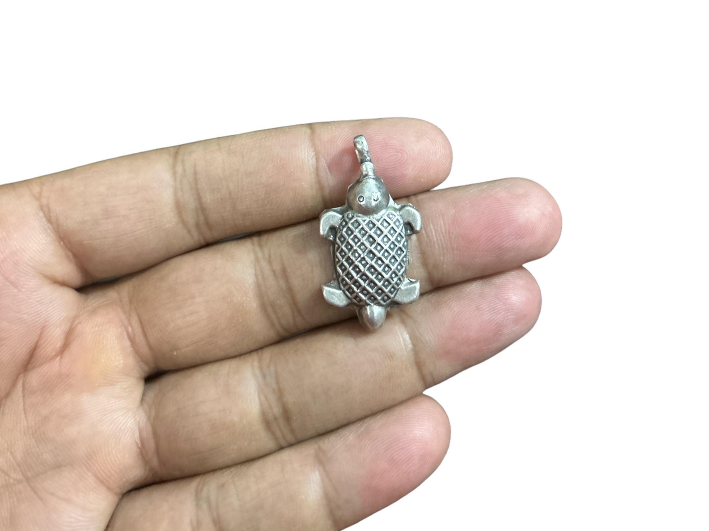 925 Sterling Silver Oxidized Turtle Pendant Necklace, Handmade Turtle Charm, Sea Animal Jewelry Gift (SR12)