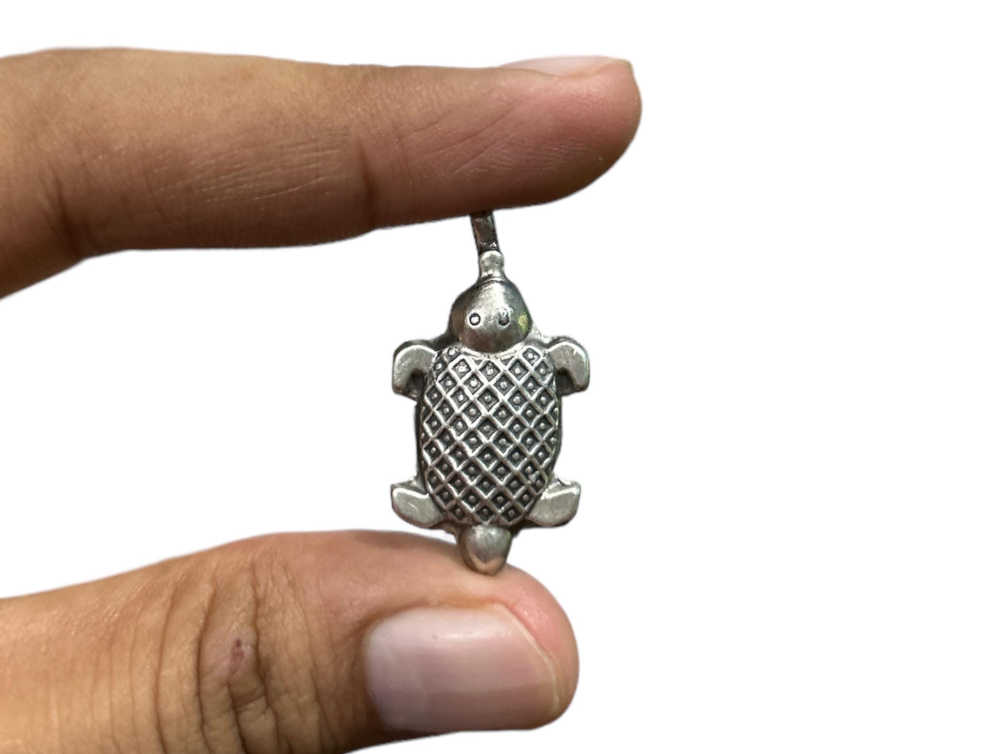 925 Sterling Silver Oxidized Turtle Pendant Necklace, Handmade Turtle Charm, Sea Animal Jewelry Gift (SR12)