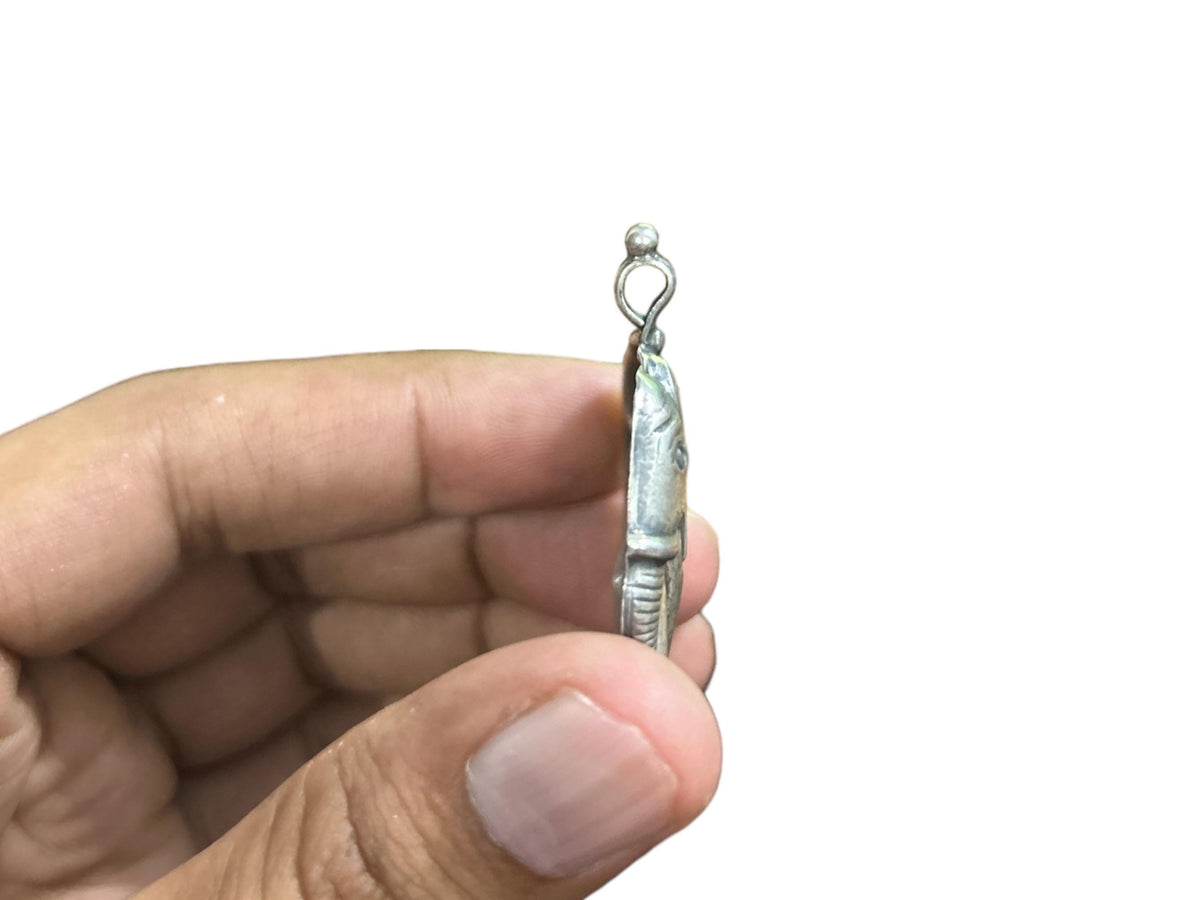 925 Sterling Silver Elephant Pendant  Oxidized Handcrafted Tribal Elephant  Boho Ethnic Statement Jewelry  Lucky Charm  Gift For Her SR4