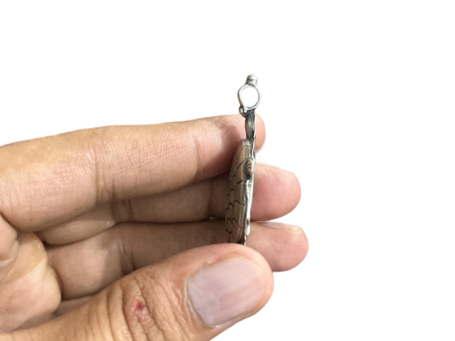 925 Sterling Silver Turtle Pendant  Oxidized Vintage Tribal Turtle Charm  Boho Ethnic Statement Pendant  Sea Turtle Amulet  Gift (SR13)