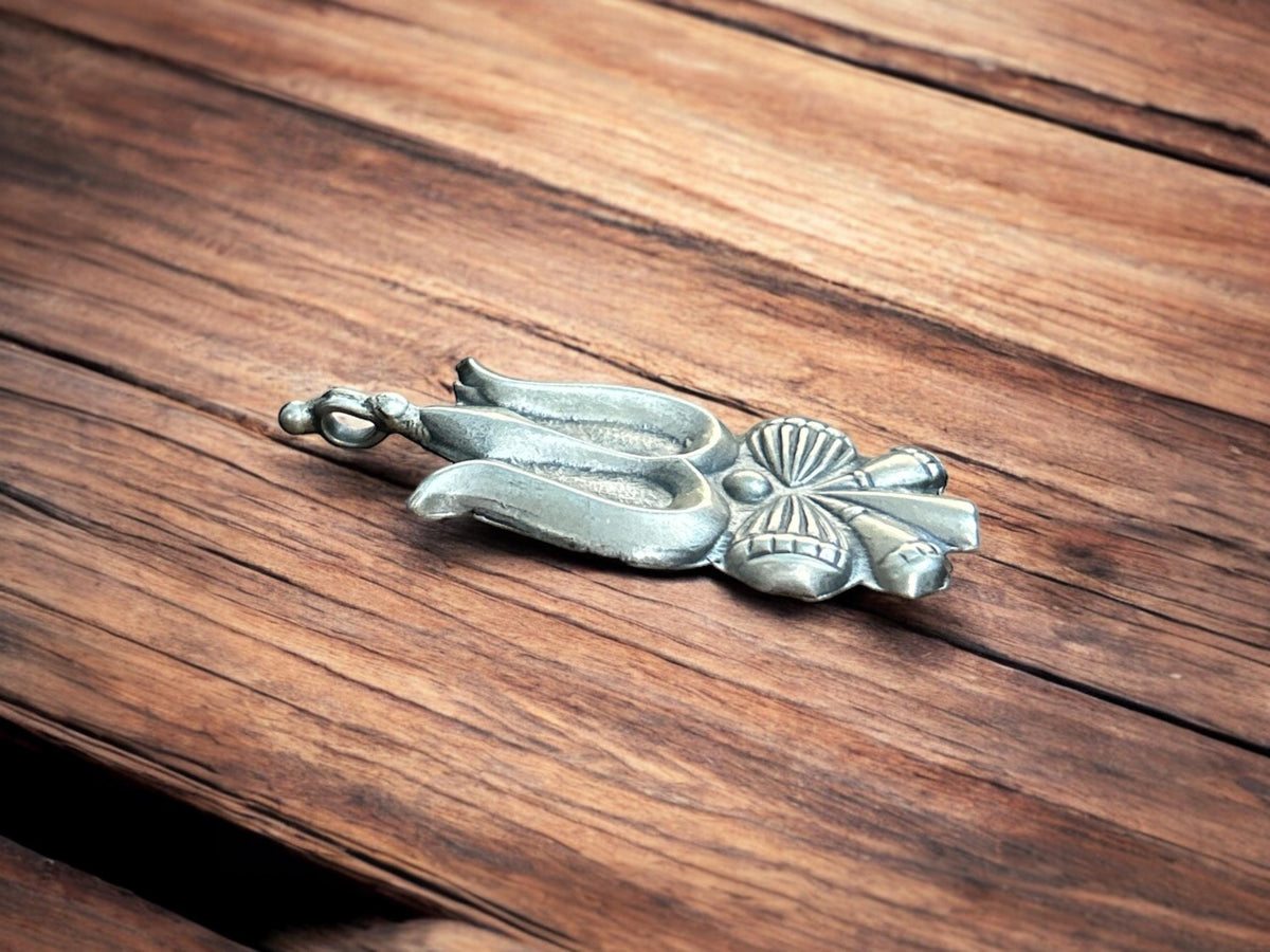 925 Sterling Silver Trishula Pendant  Oxidized Shiva Trident Damaru Charm  Hindu Spiritual Jewelry  Lord Shiva Amulet  SR10