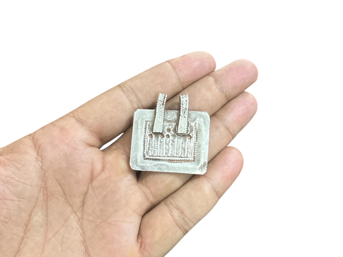 Vintage 1980s Old Silver Seven Sisters Hindu Goddess Pendant, Tribal Jewelry, SR38