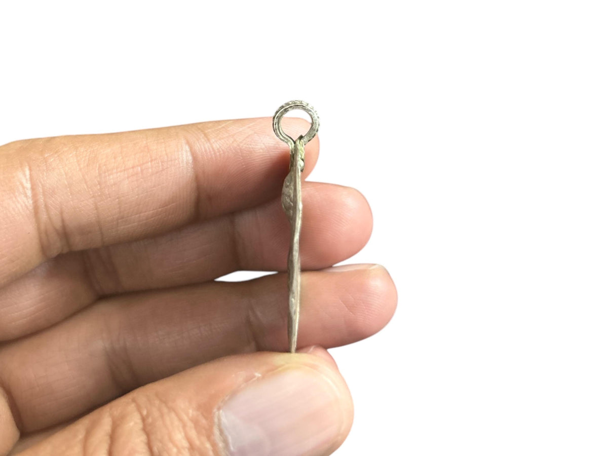 Vintage 1950s High Grade Old Silver Kali Maa Pendant, Hindu Tribal Jewelry, Protective Talisman Pendant, Protection Amulet Pendant, SR104