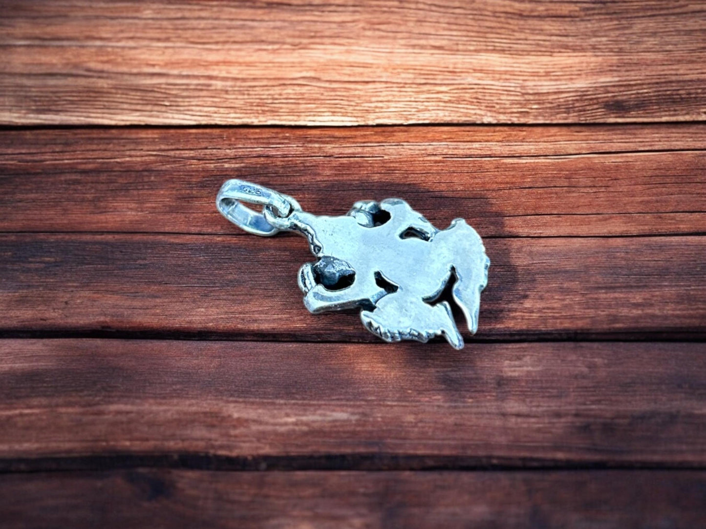925 Sterling Silver Ganesha Pendant Necklace, Hindu Elephant God Jewelry, Spiritual Good Luck Gift, SR135
