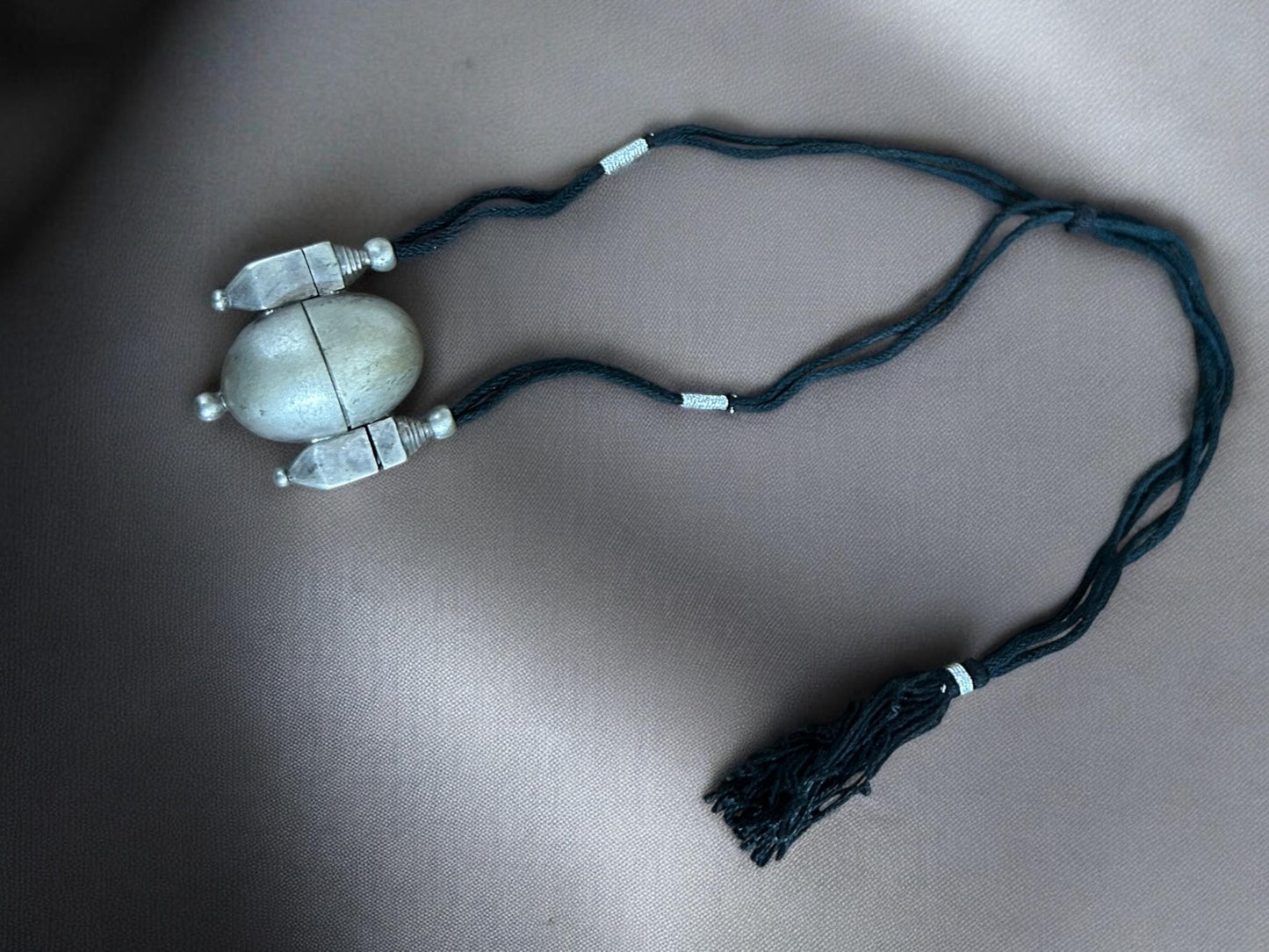 Shiva Lingam Box Necklace Vintage Tribal Silver Antique Pendant South Indian Ethnic Jewelry, SR191