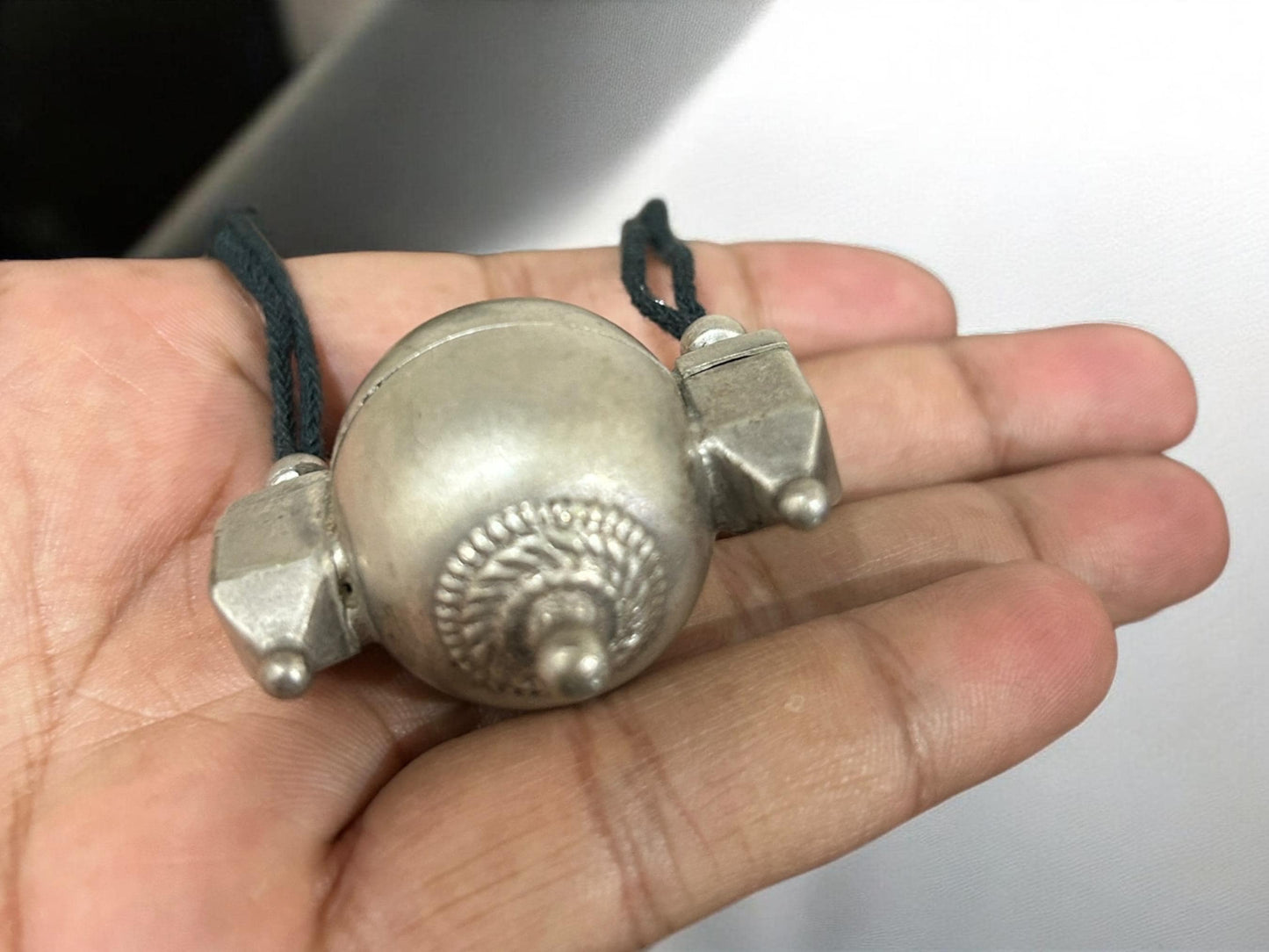 Shiva Lingam Box Necklace Vintage Tribal Silver Antique Pendant South Indian Ethnic Jewelry, SR218