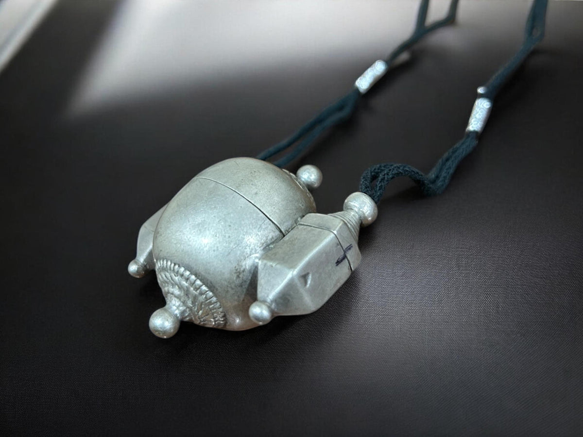 Shiva Lingam Box Necklace Vintage Tribal Silver Antique Pendant South Indian Ethnic Jewelry, SR218