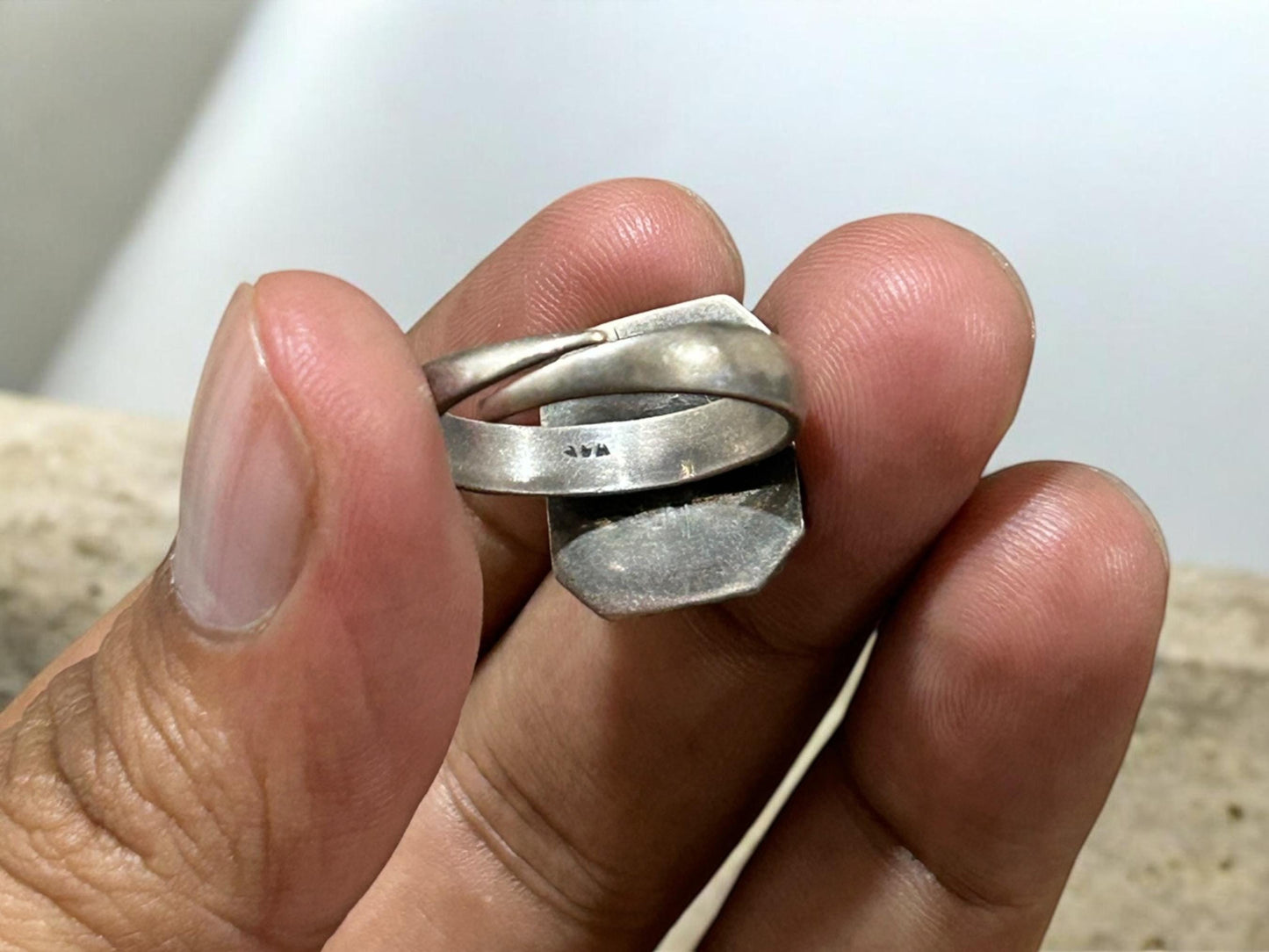 Handmade 925 Sterling Silver Adjustable Ganesha Ring, Vintage Look Tribal Statement Jewelry, SR 167
