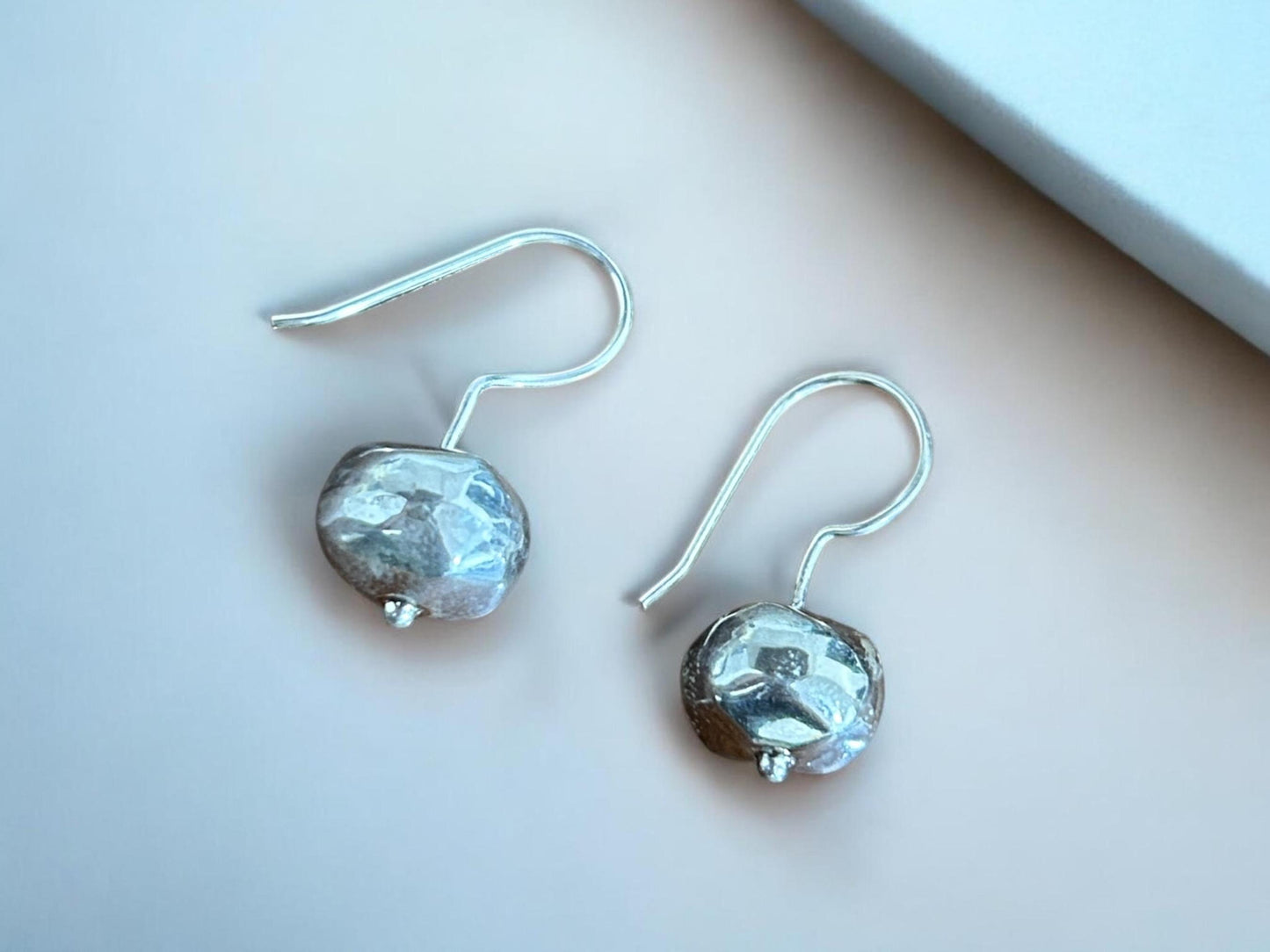 925 Sterling Silver Clear Crystal Drop Earrings, Minimalist Hook Dangle Jewelry, SR182
