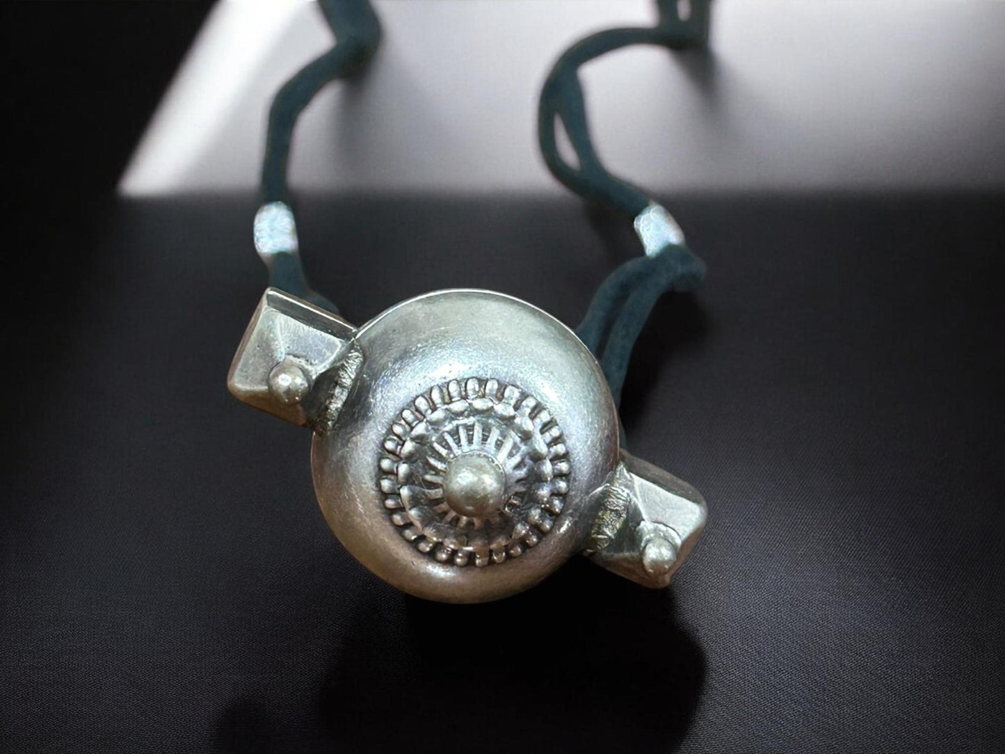 Shiva Lingam Box Necklace Vintage Tribal Silver Antique Pendant South Indian Ethnic Jewelry, SR146