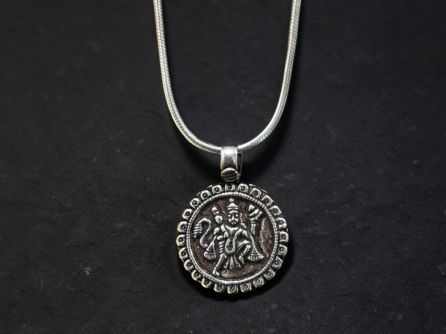 Lord Hanuman Pendant Necklace  925 Sterling Silver Bajrang Bali Pendant  Hindu Spiritual Jewelry  Gift for Men Women  Protection Pendant