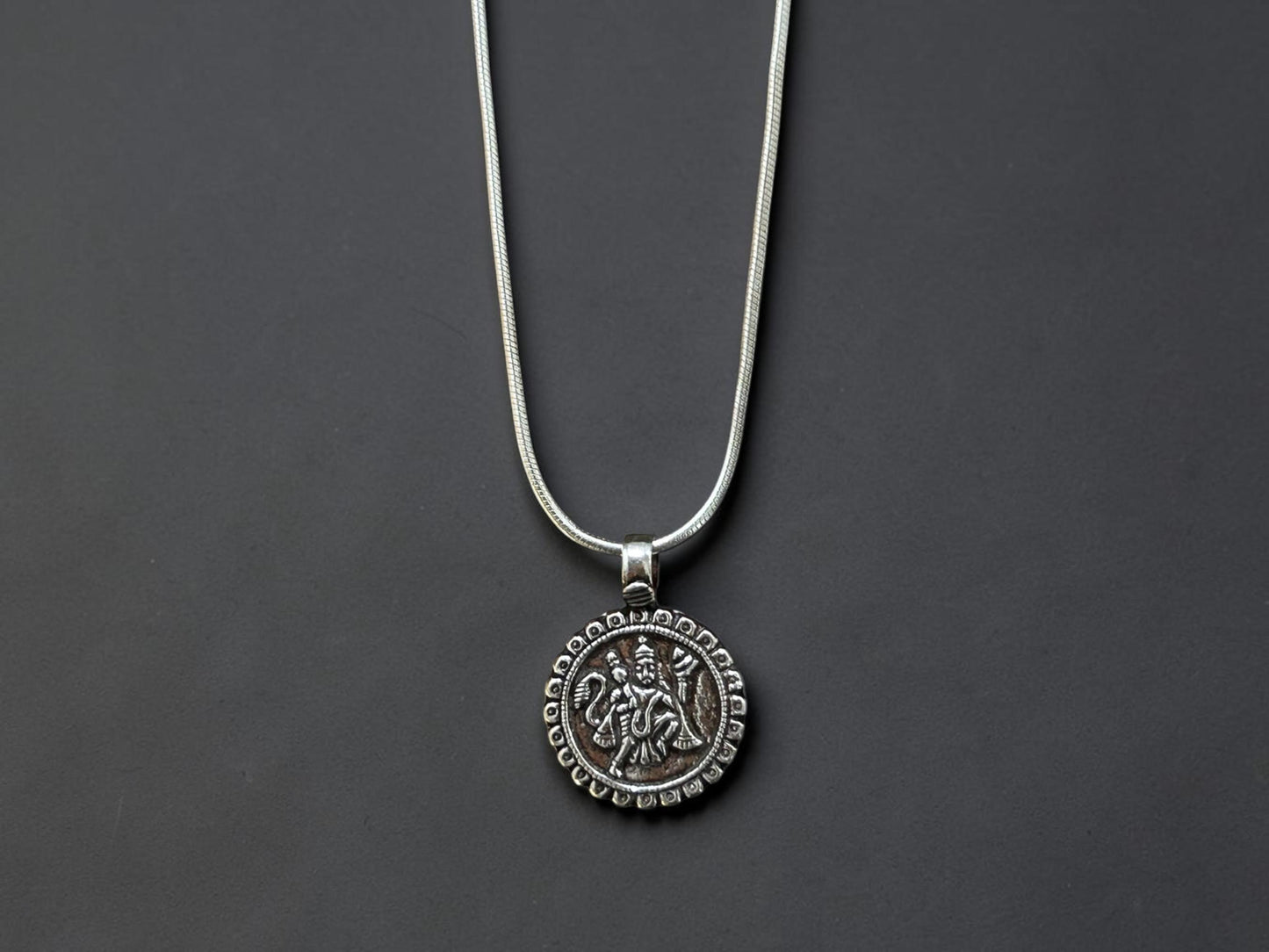 Lord Hanuman Pendant Necklace  925 Sterling Silver Bajrang Bali Pendant  Hindu Spiritual Jewelry  Gift for Men Women  Protection Pendant