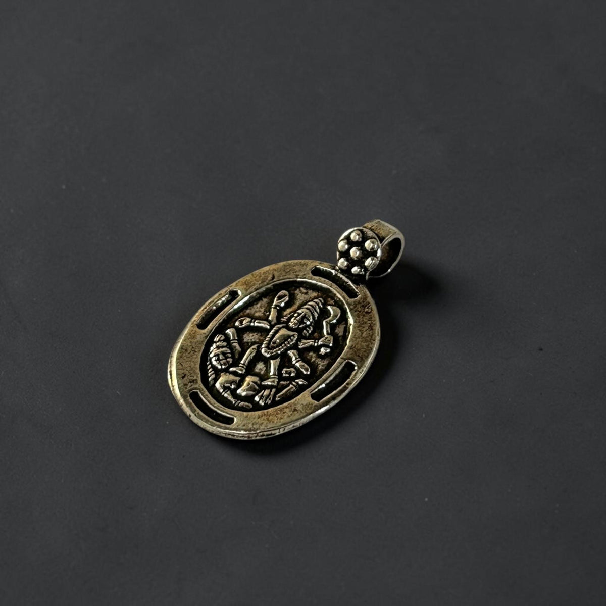 Sterling Silver Hindu Goddess Kali Maa Pendant Necklace, Yoga Meditation Jewelry, Sacred Shakti Talisman, Tiny Silver Charm