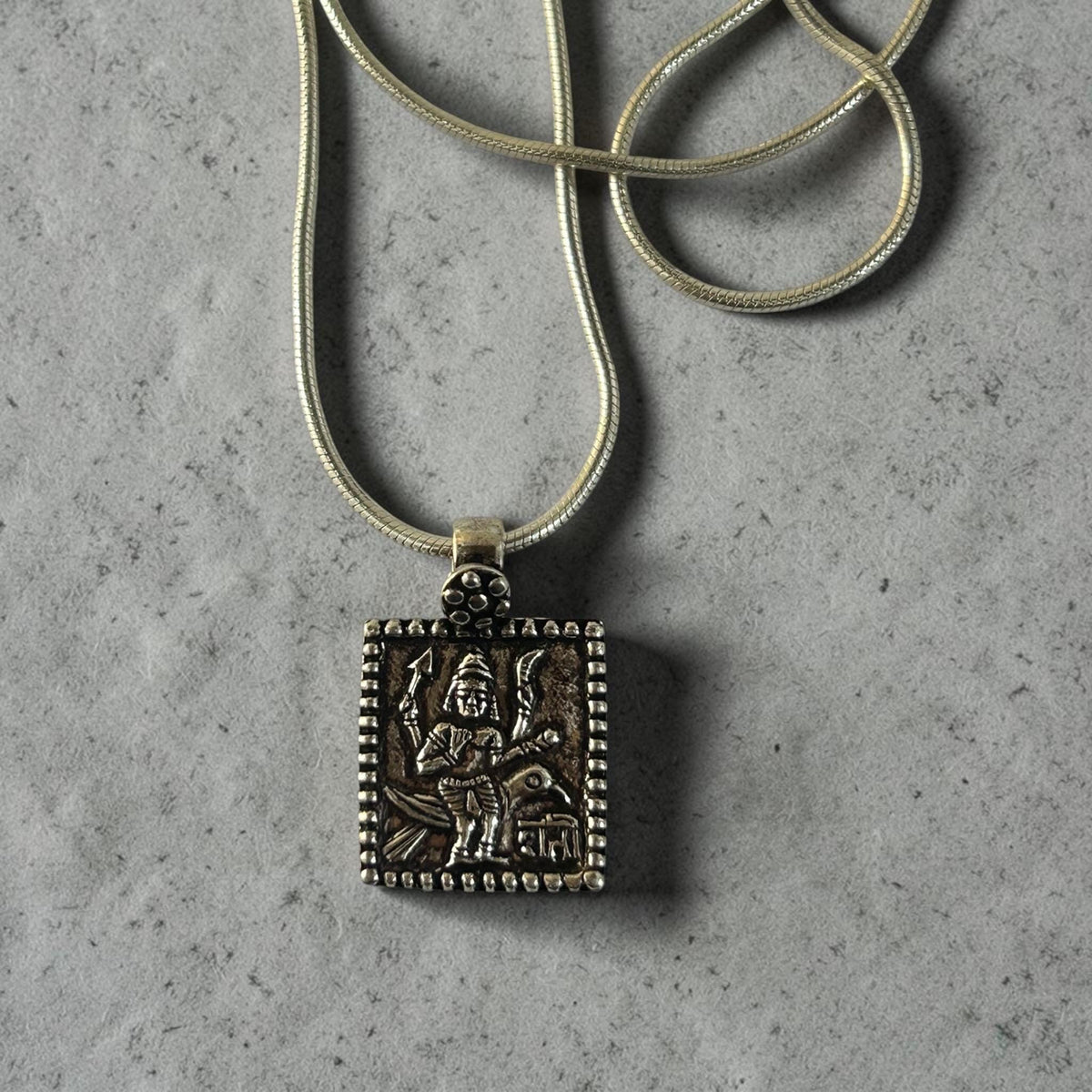 Shani Graha Pendant Necklace  925 Sterling Silver Saturn Remedy Locket  Navagraha Protection Amulet  Hindu Spiritual Jewelry  Shani Dev