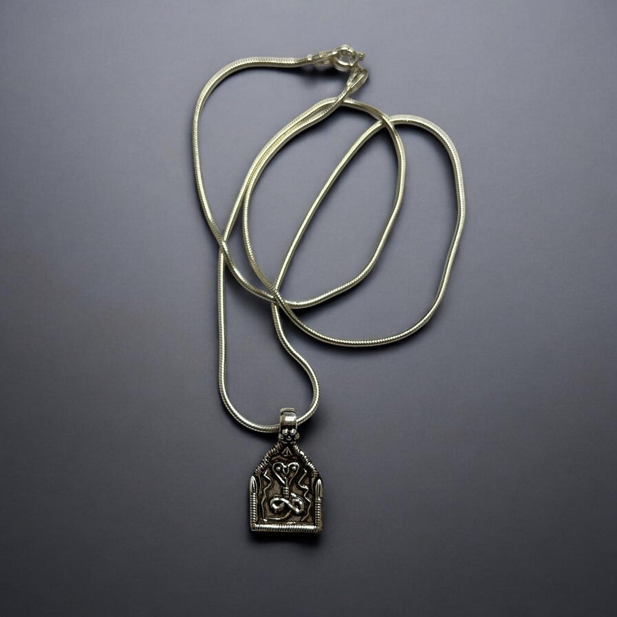 Snake Pendant Necklace  925 Sterling Silver King Cobra Pendant  Serpent Jewelry  Protection Charm  Reptile Lover Gift  Tribal Pendant