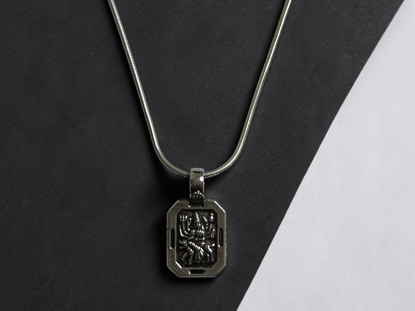 Maa Durga Pendant Necklace  925 Sterling Silver Durga Mata Jewelry  Hindu Goddess Pendant  Spiritual Gift for Men Women  Maa Bhawani
