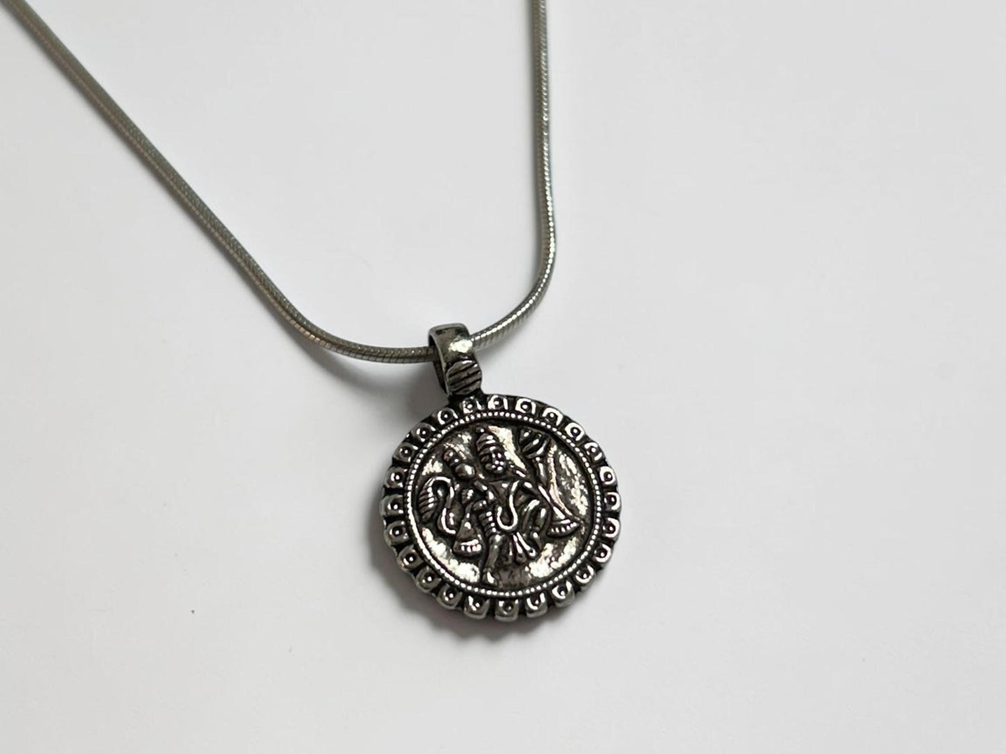 Lord Hanuman Pendant Necklace  925 Sterling Silver Bajrang Bali Pendant  Hindu Spiritual Jewelry  Gift for Men Women  Protection Pendant