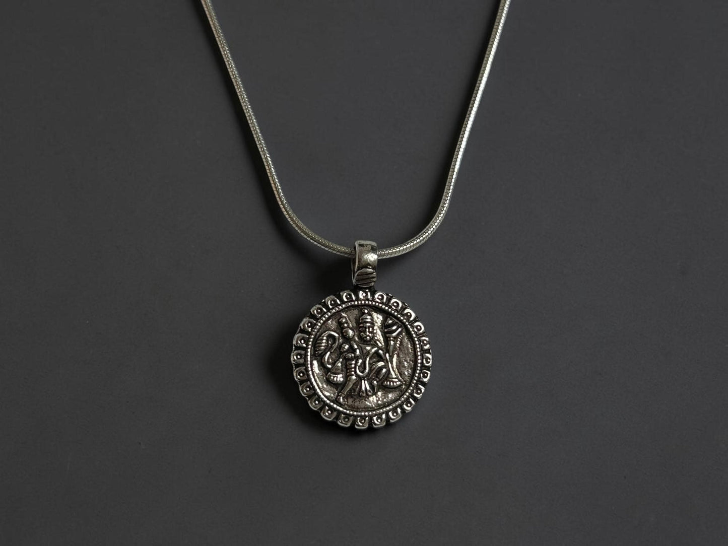 Lord Hanuman Pendant Necklace  925 Sterling Silver Bajrang Bali Pendant  Hindu Spiritual Jewelry  Gift for Men Women  Protection Pendant