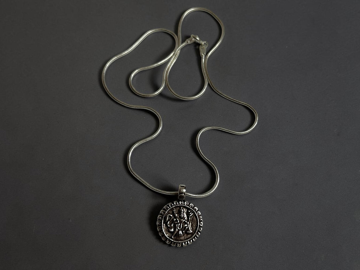 Lord Hanuman Pendant Necklace  925 Sterling Silver Bajrang Bali Pendant  Hindu Spiritual Jewelry  Gift for Men Women  Protection Pendant